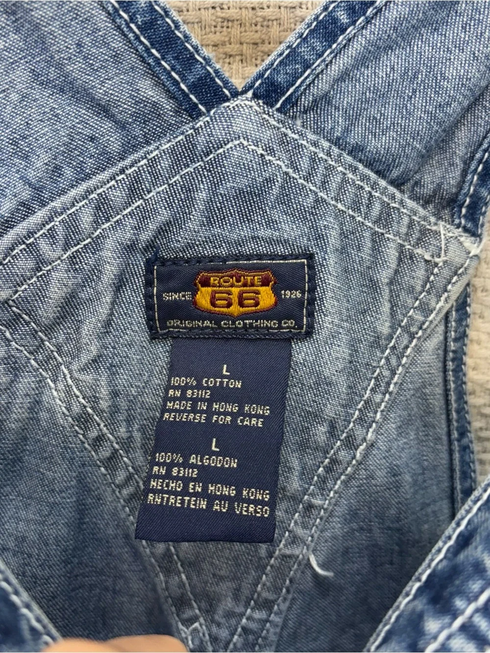 Vintage Route 66 Kid Girls Overalls Large Embroidered 90’s Y2K Retro Flowers